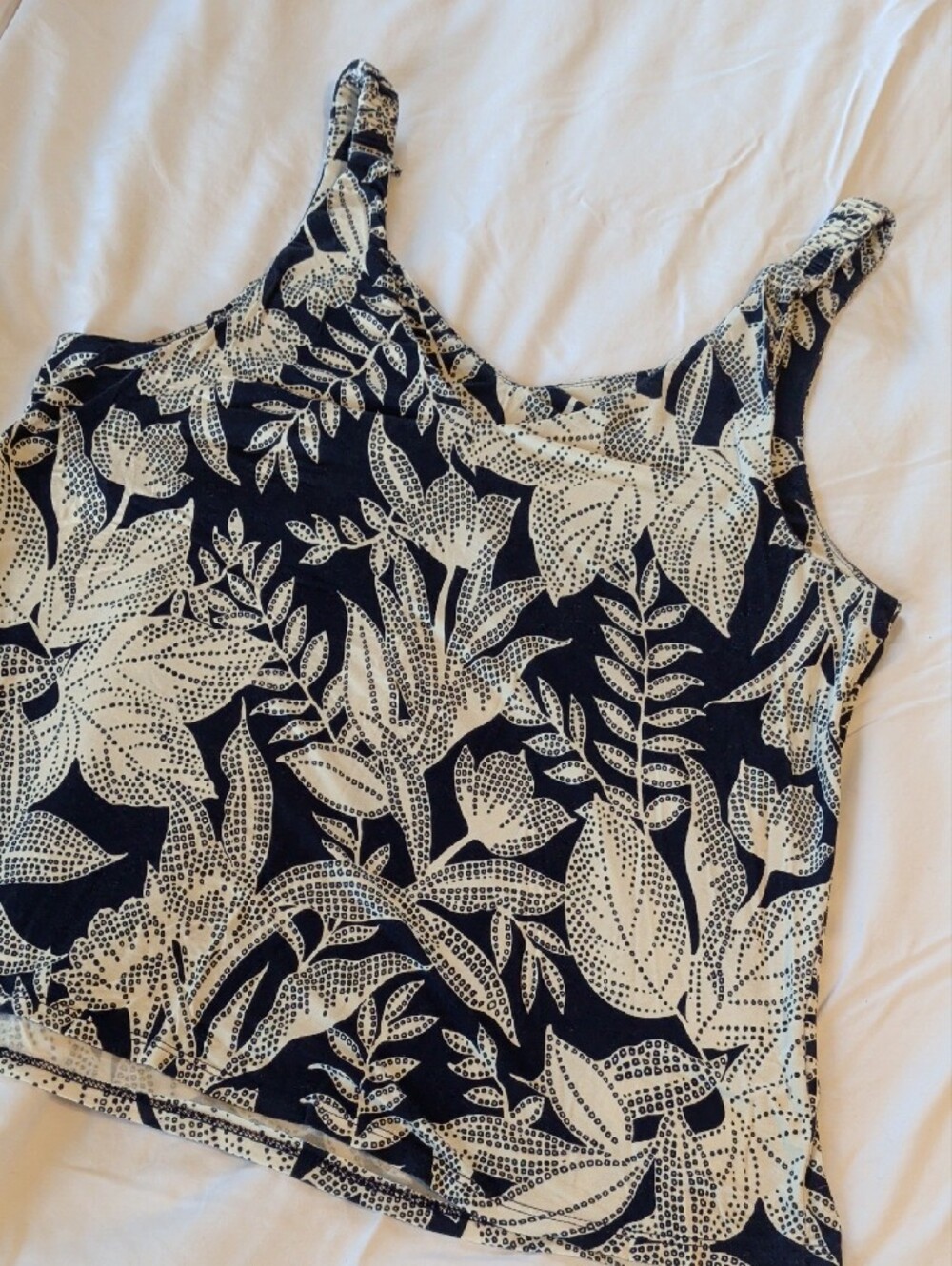 Soma Cool Nights Navy & White Floral Sleepwear Cami / Tank - Size L - Picture 7 of 8